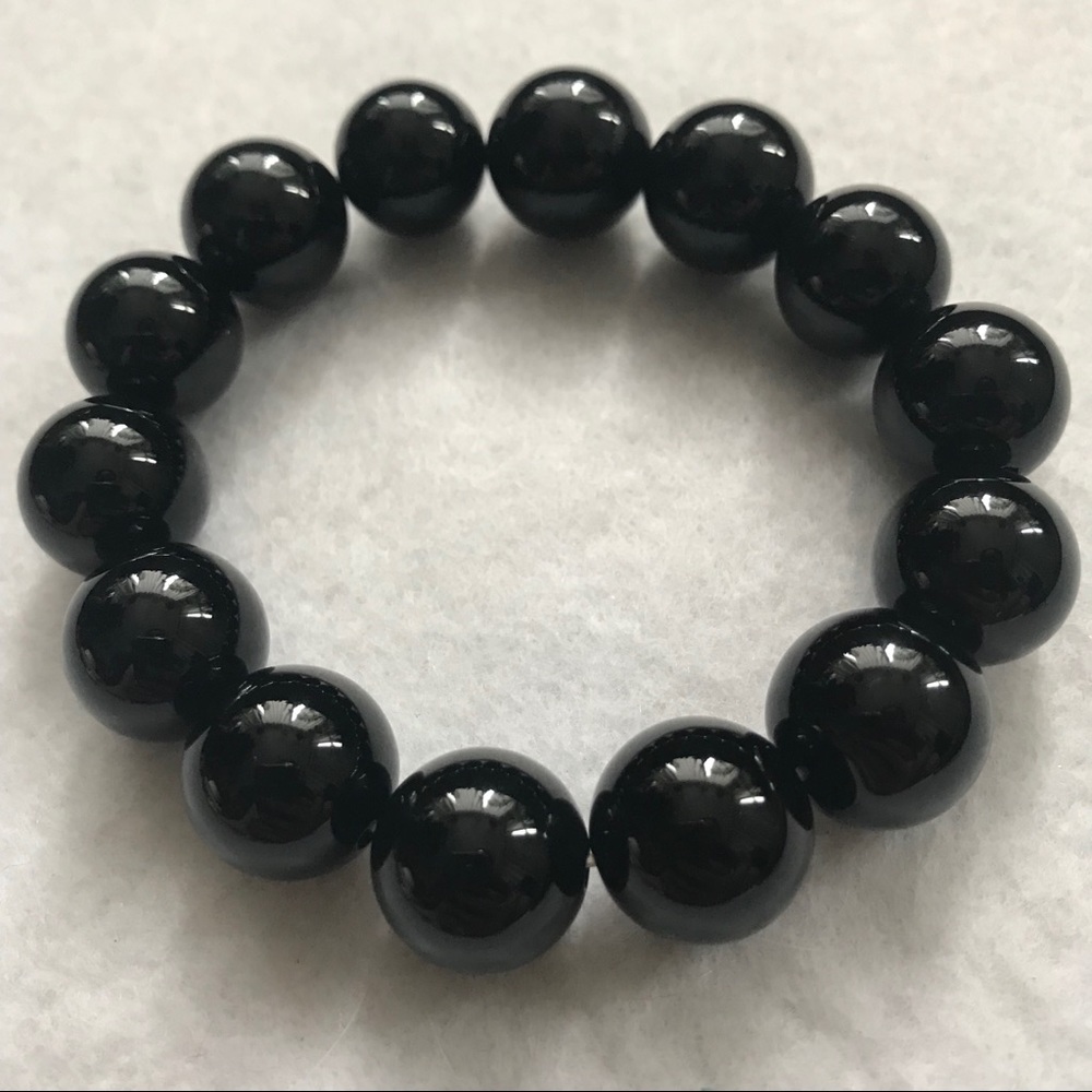 Black Agate Beads Bracelet